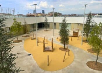 La nouvelle école Marceau (E3e), sortie de terre en 2024, est l'une des concrétisations du plan écoles (crédit : JRG/ Gomet')