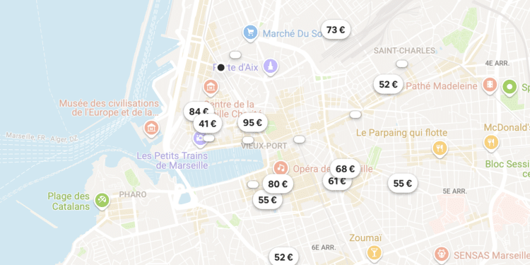 location meublés touristiques Des offres Airbnb à Marseille (Capture écran)