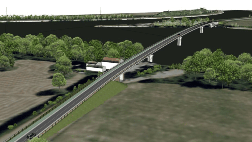Maquette du projet de pont de Salin-de-Giraud (Crédit Artelia)