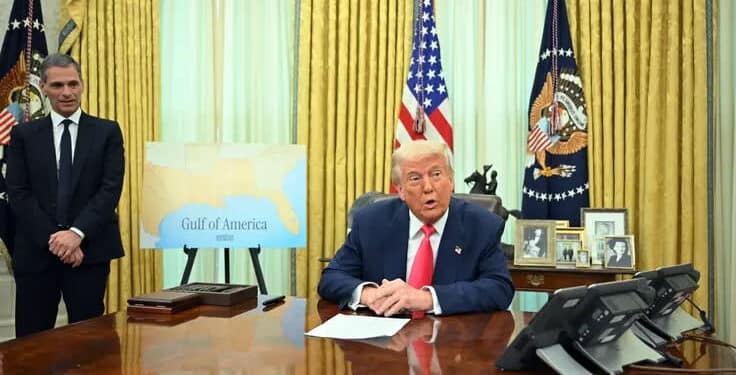 Rodolphe Saadé et Donald Trump à la Maison Blanche le 6 mars 2025 (Crédit Capture X)
