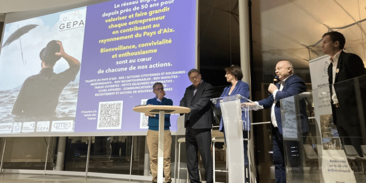 Stéphane Salord et es participants à la soirée à The Camp (Crédit Linkedin CPME 13)