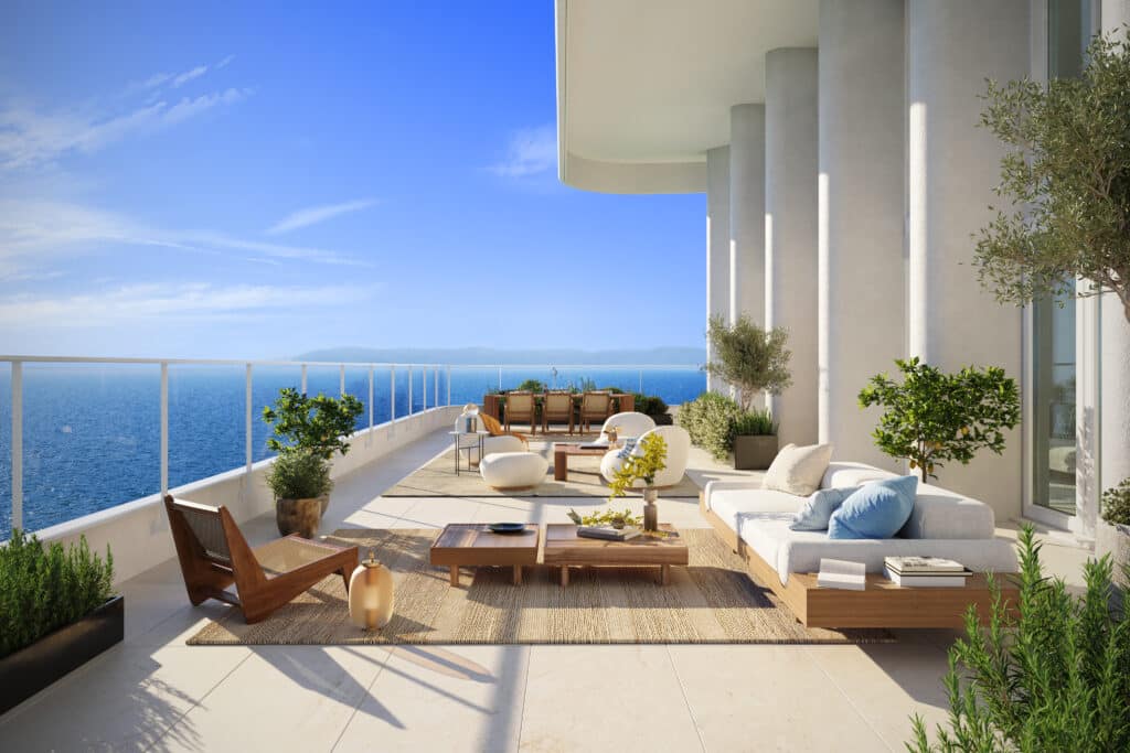 Les terrasses des duplex de M99 (Crédit Constructa / Tecma)