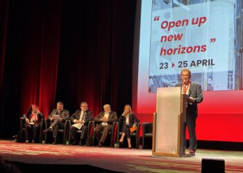 Fabrice Raynal, directeur de l'Agence Iter France à la cérémonie d'ouverture du 7e Iter Business Forum (Crédit Gomet')