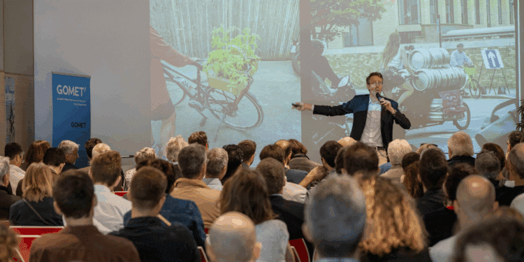 Stein Van Oosteren lors des 4e rencontres du vélo et des mobilités douces le 23 mai à Marseille (Crédit JYD/Gomet')