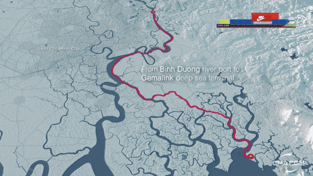 Carte Vietnam barge électrique