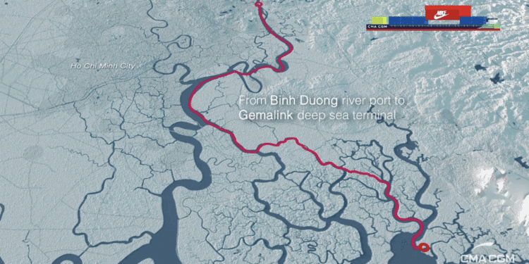 Carte Vietnam barge électrique