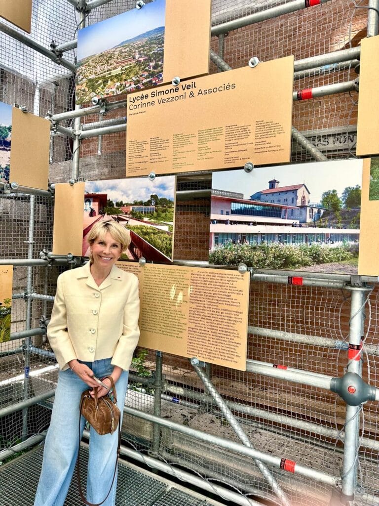 Corinne Vezzoni à la Biennale d'architecture de Venise le 9 mai 2025 (Crédit DR)