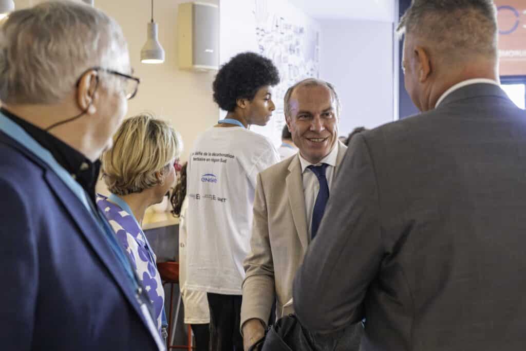 François Gemenne à Marseille le 3 juin lors de la 2e édition des Défis de la décarbonation consacrée au secteur tertiaire (Crédit Gomet'/JYD)