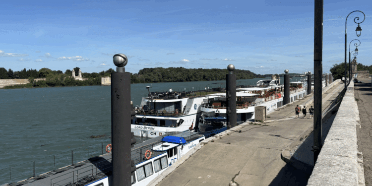 Le port de croisières fluviales à Arles (Crédit Gomet')