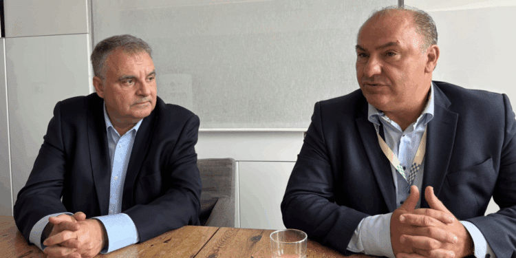 Eric Berton, président d'Aix-Marseille Université et Lamri Adoui , président de France Universités (Crédit Gomet')