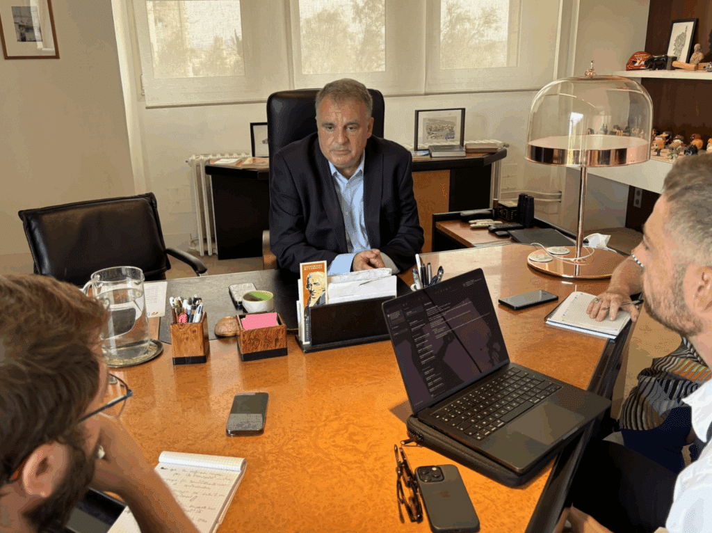Eric Berton dans son bureau mercredi 27 mai 2025 (Crédit Gomet')
