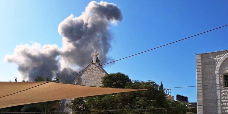 La paroisse catholique de Gaza.