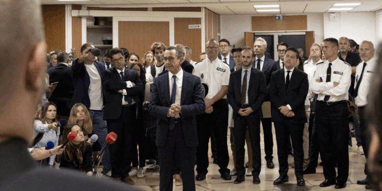 Bruno Retailleau à l'Hôtel de Police de Marseille le 2 septembre 2025