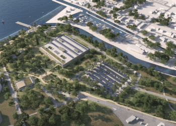 Visuel du futur site de Naval Group à La Londe (Crédit Patriarche)