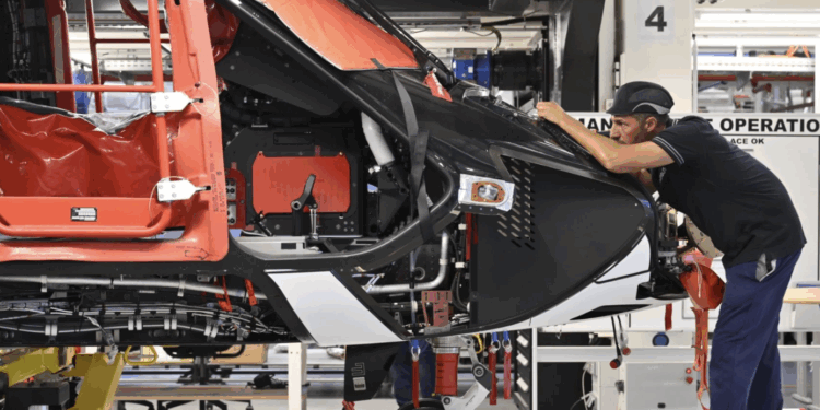 Ligne de fabrication Airbus Helicopters à Marignane (Crédit capture Linkedin)