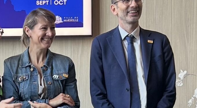 Pierre Arvis, DG de Marseille Events, filiale de GL Events lors de la conférence de presse de la Foire de Marseille