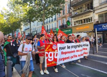 Manifestation Bloquons tout mercredi 10 septembre sur la Canebière à Marseille (Crédit JYD/Gomet')