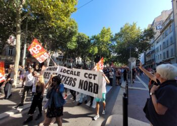 Manifestation Bloquons tout mercredi 10 septembre sur la Canebière à Marseille (Crédit JYD/Gomet')