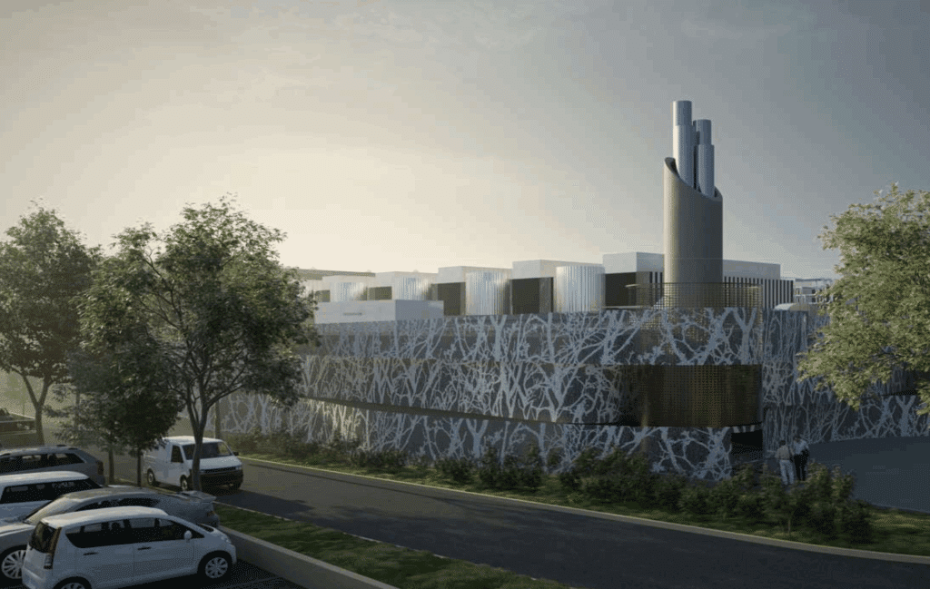 Visuel du projet de data center Telehouse Cezanne aux Pennes-Mirabeau au nord de Marseille (Crédit Telehouse)