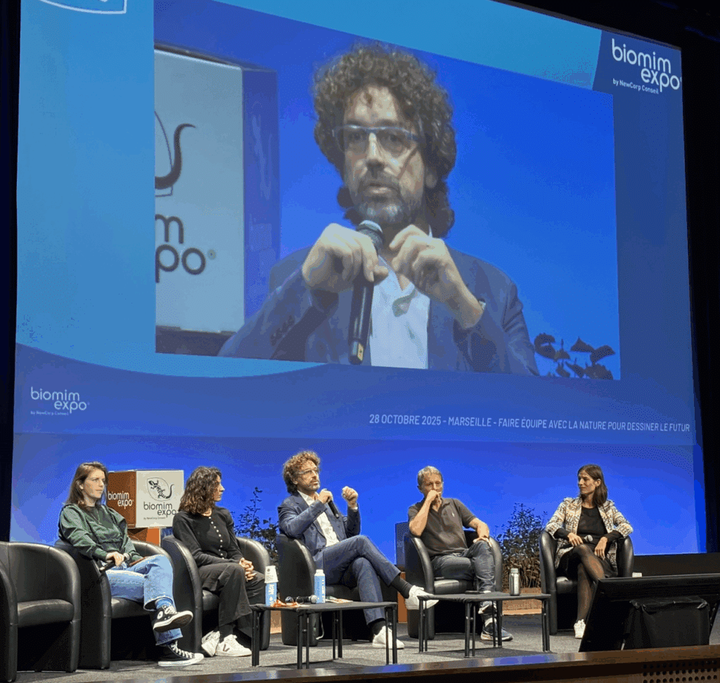 Emmanuel Dujardin à Biomim' expo 2025 (Crédit Gomet')
