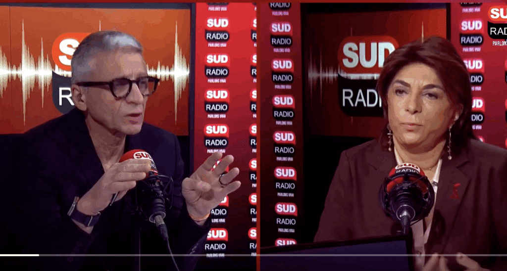 Martine Vassal interrogé par Jean-François Achilli sur le plateau de Sud Radio lundi 1er décembre 2025 (Crédit DR/capture X)
