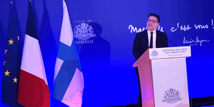 Benoît Payan, le maire de Marseille, mercredi 7 janvier 2025 au Pharo (Crédit Gomet')