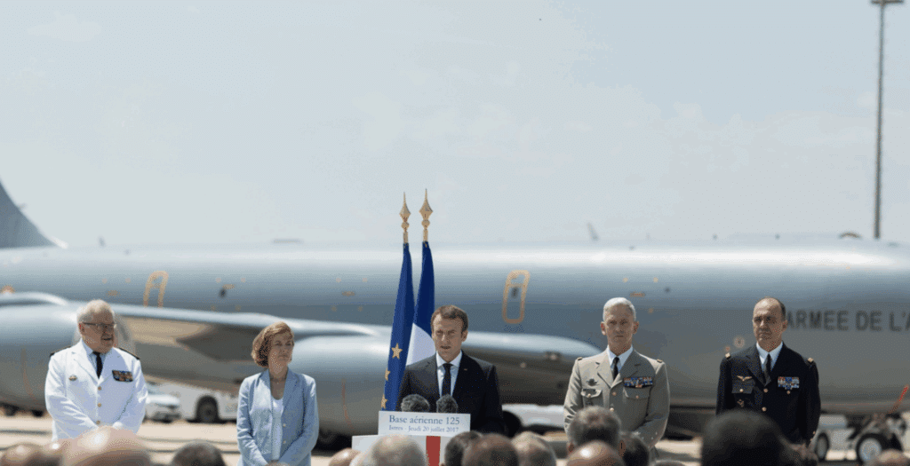 Emmanuel Macron à Istres en juillet 2017 (Crédit Armées/DR)