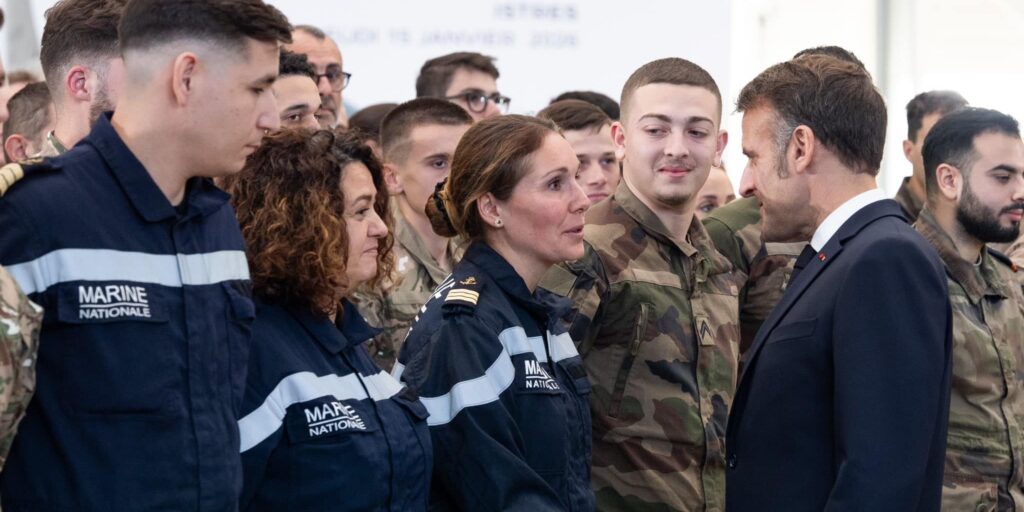 A Istres, E. Macron salue « les avancées historiques » de l’Europe de la défense