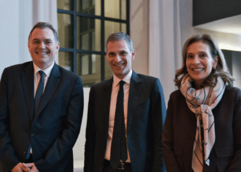 Philippe Tabarot, Rodolphe et Tanya Saadé, les dirigeants et propriétaires de CMA CGM (Crédit capture X @PhilippeTabarot)