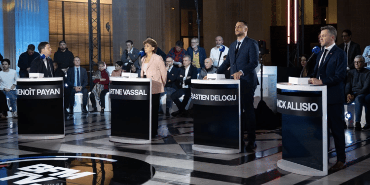 Les quatre principaux candidats aux municipales à Marseille réunis par BFM TV et La Provence (Capture BFM).