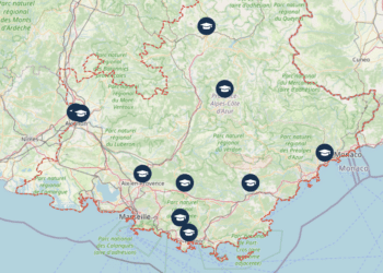 Les centres de formation de la CMAR dans la région sud (Crédit capture cmar-paca.fr)