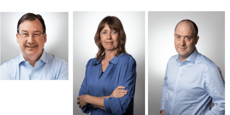 Paul Jackson (Chief Operating Officer), Magali Gibou (Chief Regulatory & Quality Officer) et Simon Sturge (Président indépendant du conseil).