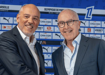 Stéphane Richard et Frank McCourt (Crédit OM)