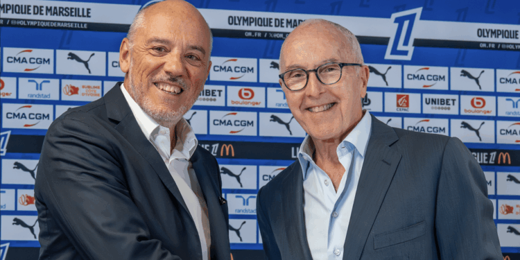 Stéphane Richard et Frank McCourt (Crédit OM)