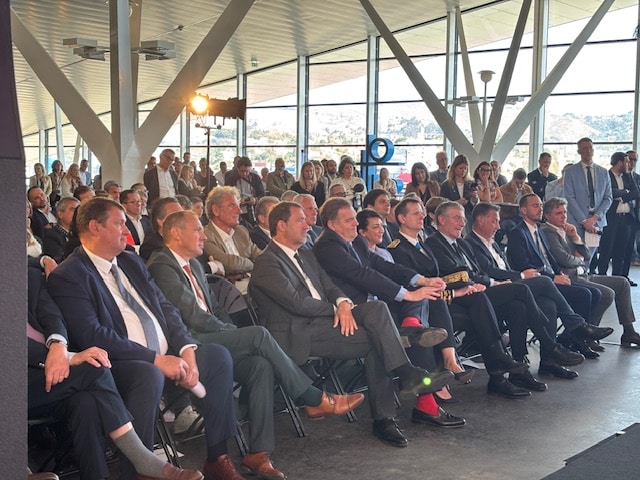 Les personnalités invitées samedi 11 avril 2026 au port de Marseille (Crédit Gomet')