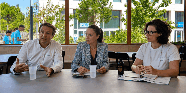 De gauche à droite : Thomas Margueron, Audrey Michel, Anne-Claudius Petit