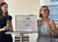 Marie-Laure Guidi (à droite) reçoit le Grand prix des territoires de la Fondation SFR (Crédit Gomet')