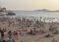 canicule la plage des Catalans