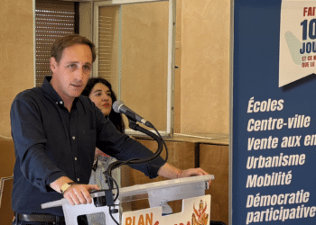 Robin Prétot le 28 juillet 2026 pour l'acte de réintégration de l'ancien hôtel de Ville cédé à la Métropole pour un euro par l'ancienne municipalité (Crédit Gomet')