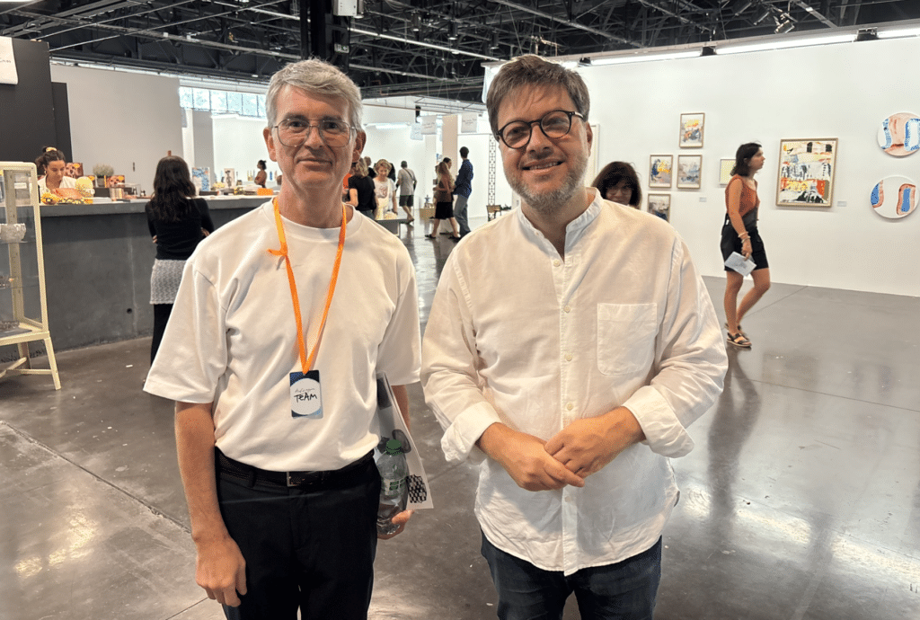 Jérôme Pantalacci et Benoît Payan lors d'Art-o-rama 2025