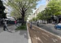 Visuel de la piste cyclable bidirectionnelle du Boulevard Rabatau à Marseille (Crédit Métropole)