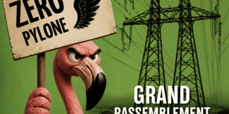 Ligne THT en Camargue : le monde économique et syndical face aux opposants