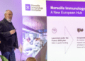 Denis Bertin en Finlande en juin dernier pour présenter le nouveau hub "MIB" (Crédit InFlames / DR)