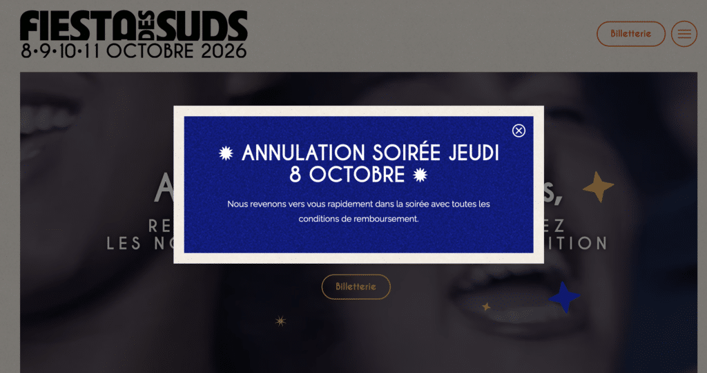 Fiesta des Suds : la 1ère soirée annulée en raison des rafales de vent