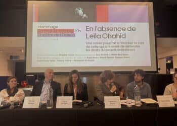 Leïla Shahid Poésie Club présenté le 13 octobre lors de la conférence de presse de présentation des Nouvelles Rencontres d'Averroès 2026 (Crédit Gomet')
