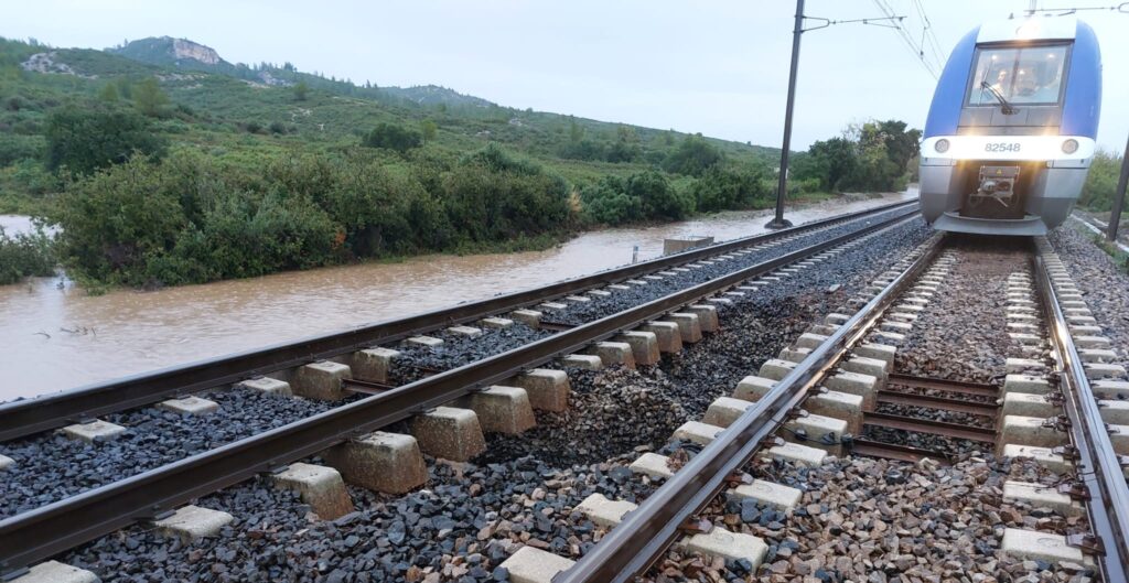 Intempéries : le trafic ferroviaire entre Marseille et Miramas via Vitrolles Rognac interrompu une semaine